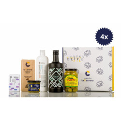 4 ESTUCHES COMBINADOS TEMPRANA PICUAL. PRODUCTOS ARTESANALES CON ACEITE DE OLIVA VIRGEN EXTRA